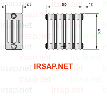 Радиатор IRSAP Tesi 50600/8 T14 CL 01